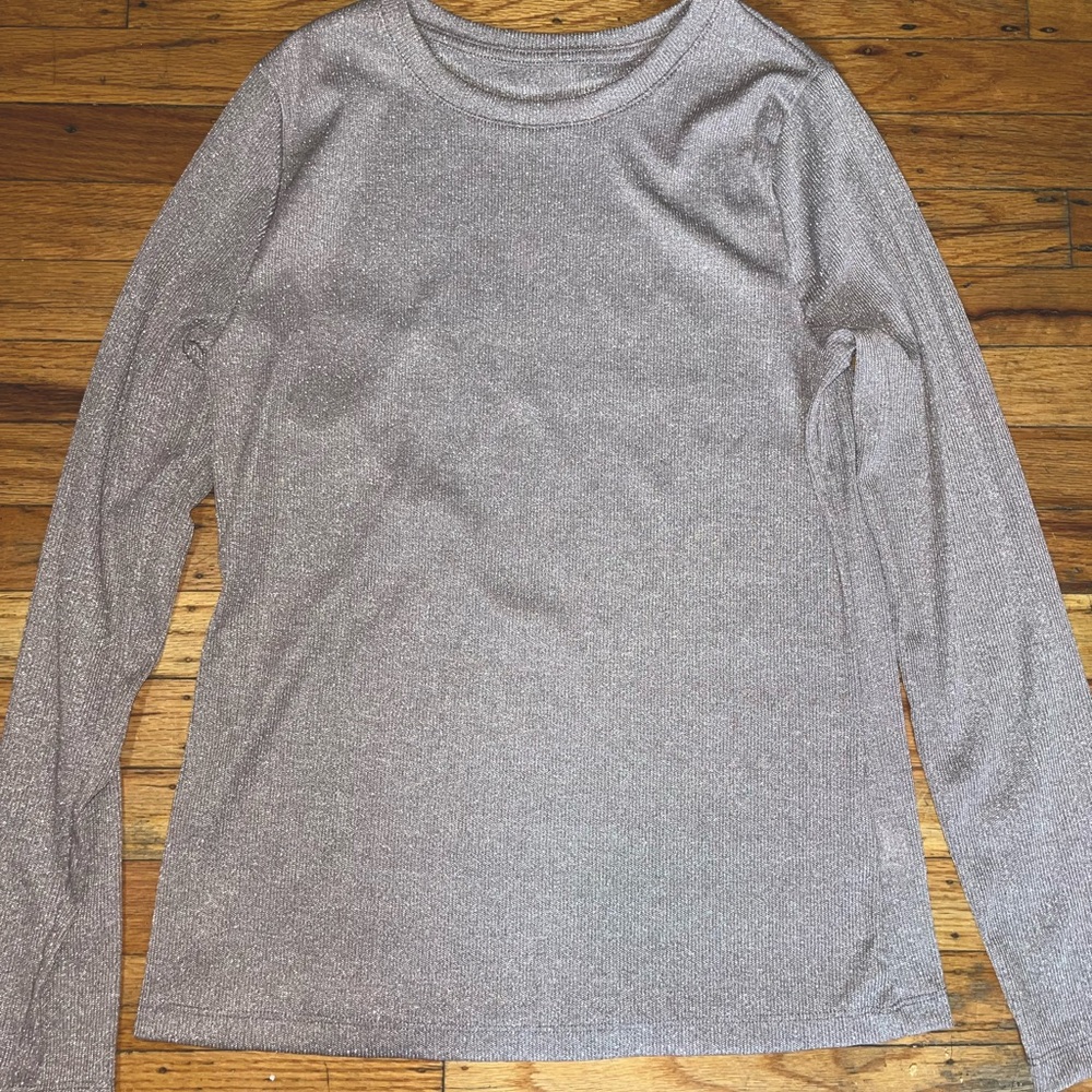 This too is beautiful. Its a mauve sparkling long sleeve top.